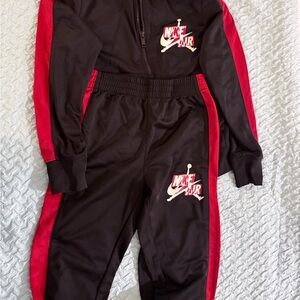 Nike Kids Black and Red Jogger Set